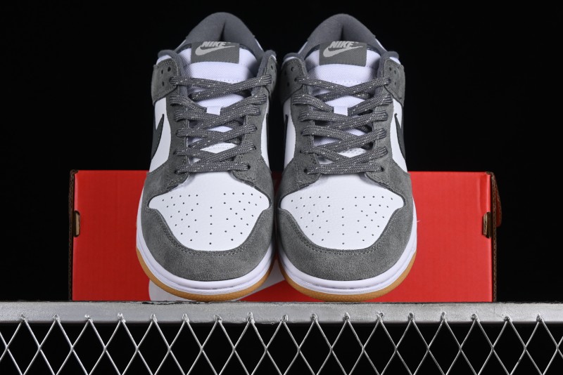 Nike Dunk Low SB Grey Gum Retro Skate Shoes with Suede Overlays - FV0389-100