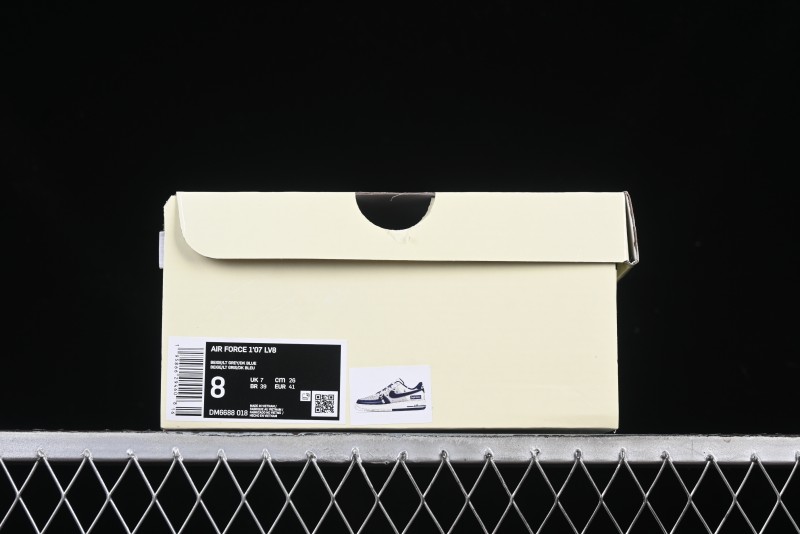 Nike Air Force 1 '07 Low Supreme Collaboration Beige Blue Low-Top Casual Sneakers - DM6688-018
