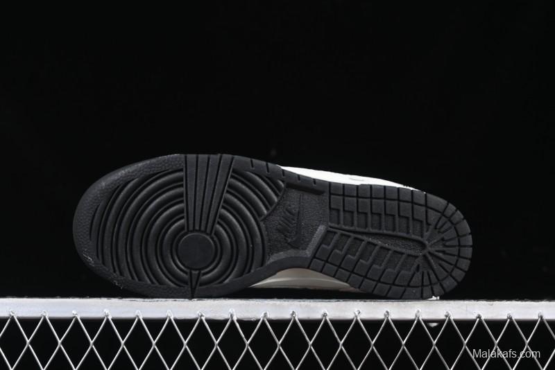 Nike SB Dunk Low Stussy Collaboration Zebra Black White Swoosh Anniversary Custom Low-Top Casual Skate Shoes - DJ2024-060