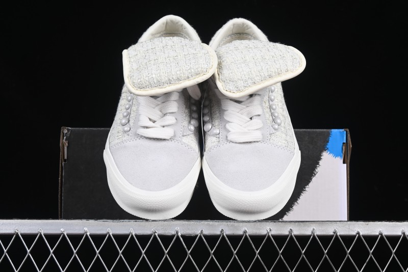 Vans Skool Ext Pearl White Low-Top Casual Skate Shoes - VN000EEMQC5