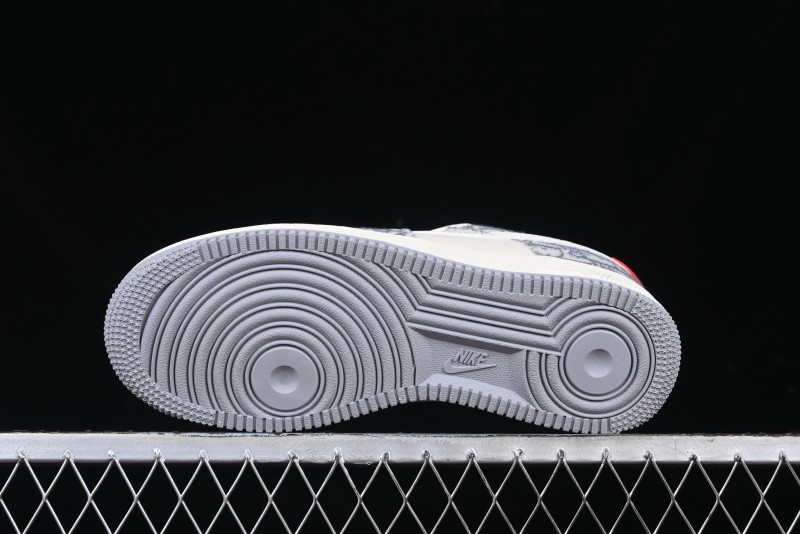Nike Air Force 1 '07 Low Dior Collaboration - Grey Pattern Low-Top Casual Sneakers - DF0188-021