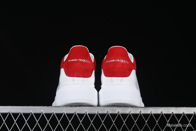 Alexander McQueen Oversized Sneakers with Red Suede Heel Detail - D.E5