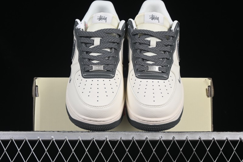 Nike Air Force 1 '07 Low Stussy Collaboration Granite Grey Low-Top Casual Sneakers - XZ6188-226