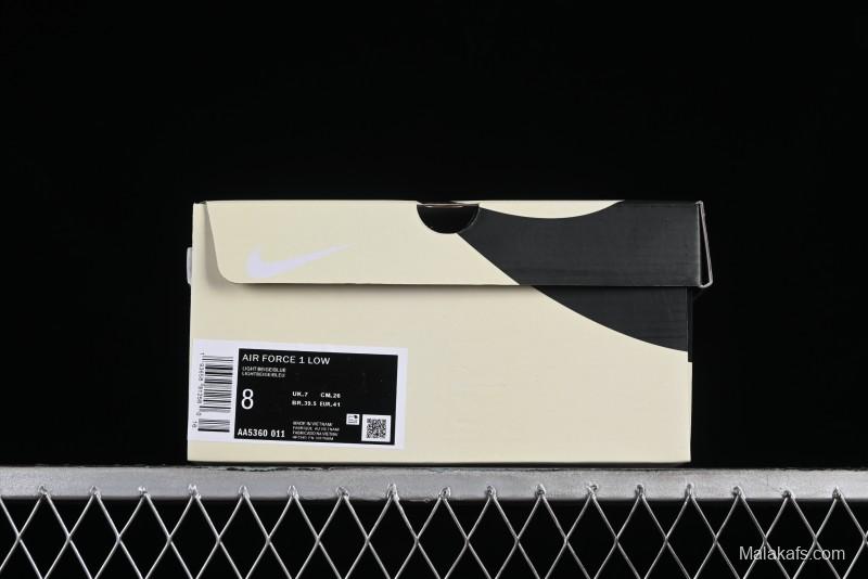 Nike Vlone x Air Force 1 '07 Low Collaboration Light Blue Casual Sneakers - AA5360-011