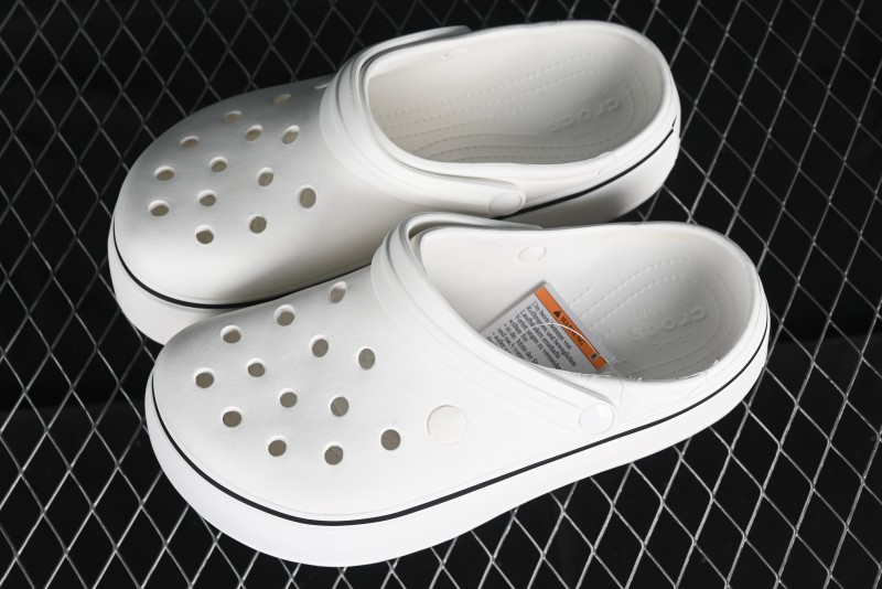 Crocs Crocband Platform Rainbow Comfortable Thick-Soled Clogs - B.D4