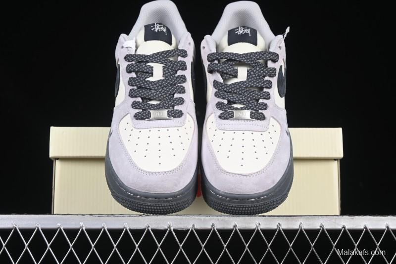 Nike Air Force 1 '07 Low Stussy Collaboration Beige Grey Jade Sole Low-Top Casual Sneakers - XZ6188-196