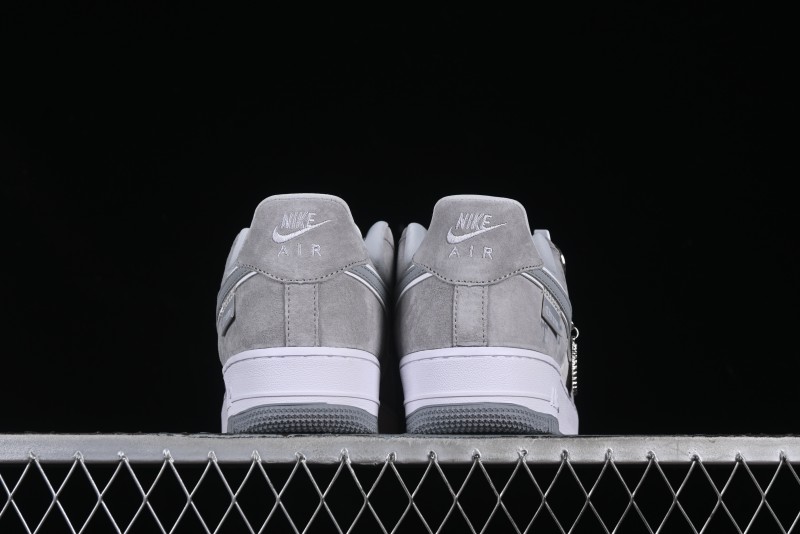 Nike Air Force 1 '07 Low Chrome Hearts Collaboration Silver Grey Low-Top Casual Sneakers - FZ0188-032