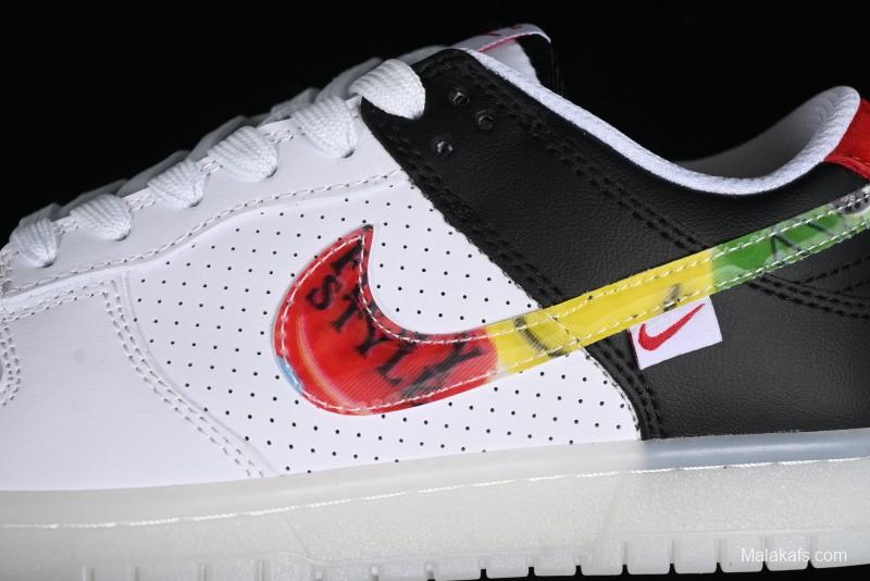 Nike SB Dunk Low Multi-Color Crystal Anniversary Customized Low-Top Casual Skate Shoes - JH8039-935