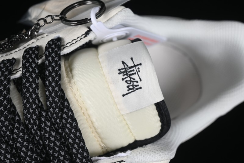 Nike Air Force 1 '07 Low Stussy Collaboration Beige Black Floral Swoosh Casual Sneakers - HH7518-040