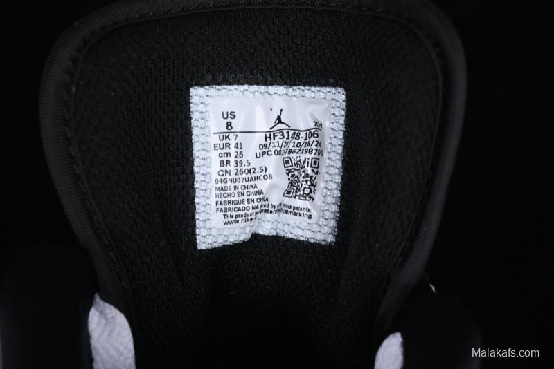 Nike Air Jordan 1 Low Retro Casual Sneakers with Black Swoosh - HF3148-106