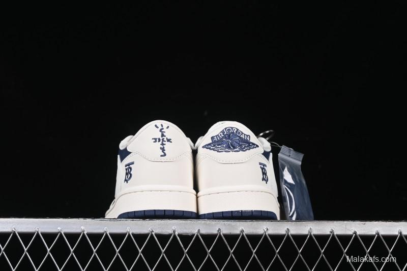 Nike Travis Scott x Fragment Design x Air Jordan 1 Low OG SP AJ1 Burberry Collaboration - BB6588-312