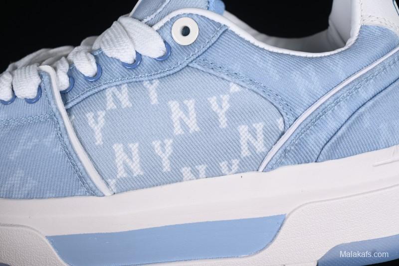 New York Yankees Chunky Liner Mid Denim Monogram Platform Sandals - 3ASXD065N50BLS