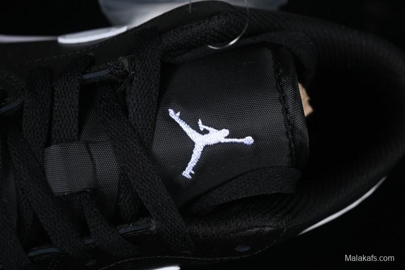 Nike Air Jordan 1 Low Retro Basketball Shoes in Black and White - 553558-043