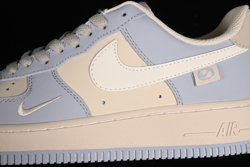Nike Air Force 1 '07 Low Casual Sneakers in Ancient Blue with Full-Length Honeycomb Air Cushion - DB3301-199