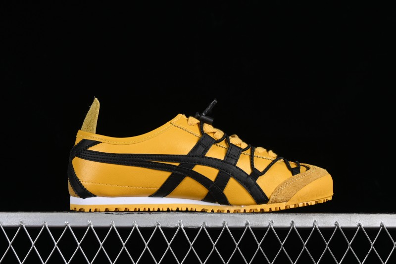 Onitsuka Tiger Mexico 66 Low-Top Leather Sneakers with Lace-Up Design - DL408-0490