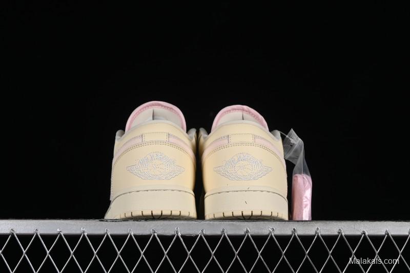 Nike Air Jordan 1 Low AJ1 Khaki Pink Low-Top Lifestyle Basketball Shoes - FQ1925-100