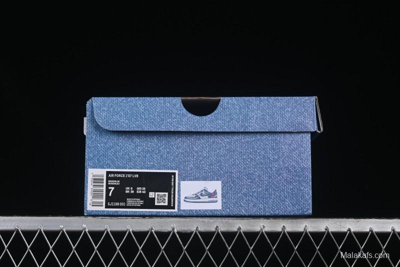 Nike Air Force 1 '07 Low Levi's Denim Patchwork Lace-Up Casual Sneakers - SJ1198-001