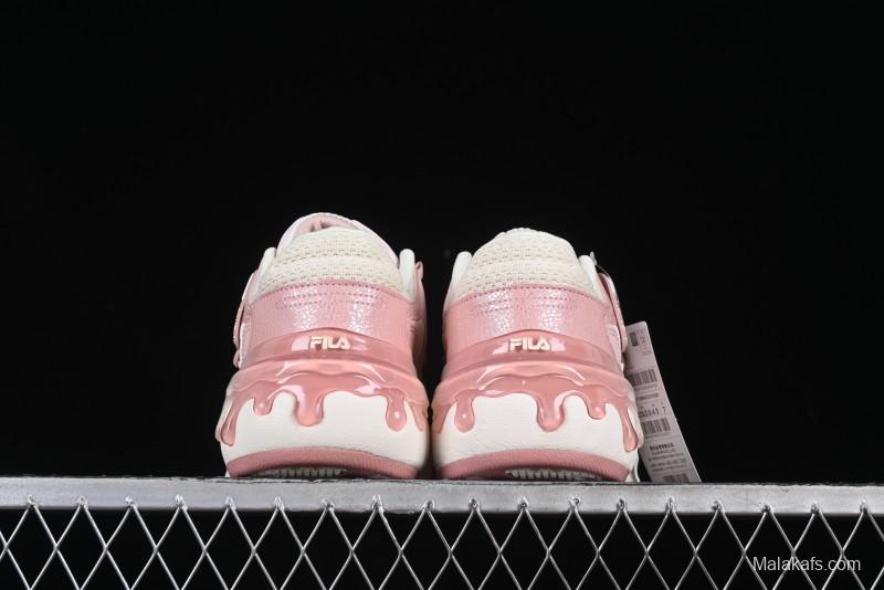 Pink Drip Chunky Sneakers – Trendy Casual Shoes for Women