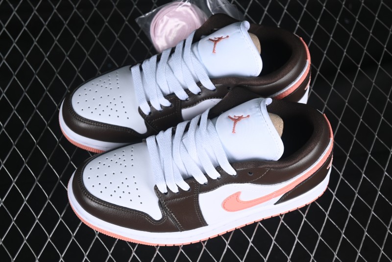 Nike Air Jordan 1 Low AJ1 Mocha Pink Casual Lifestyle Sneakers - DC0774-182