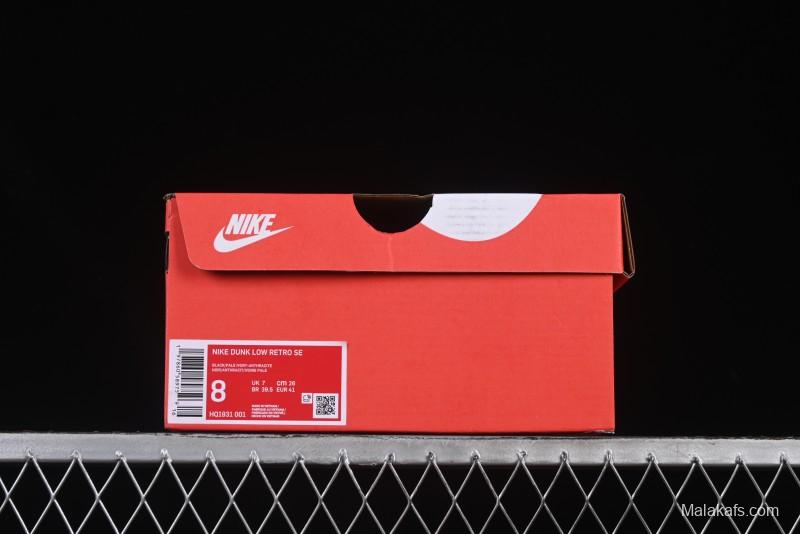 Nike Dunk Low Casual Sneakers in Black-Grey Colorway - HQ1931-001