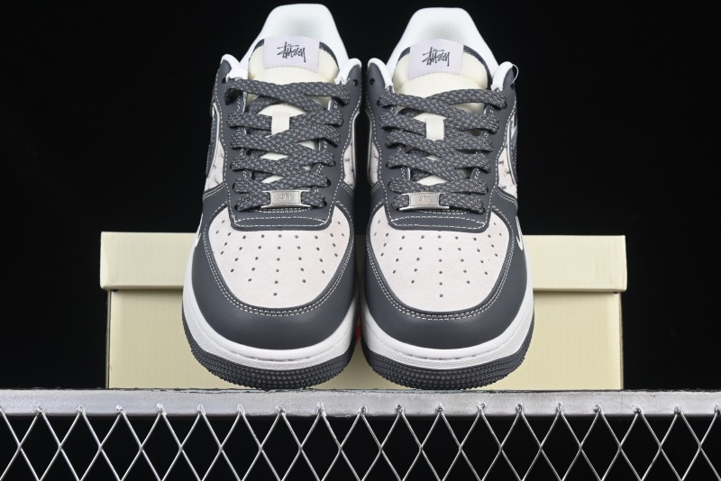 Nike Air Force 1'07 Low Stussy Collaboration Star Dust Grey Low-Top Casual Sneakers - XZ6188-229