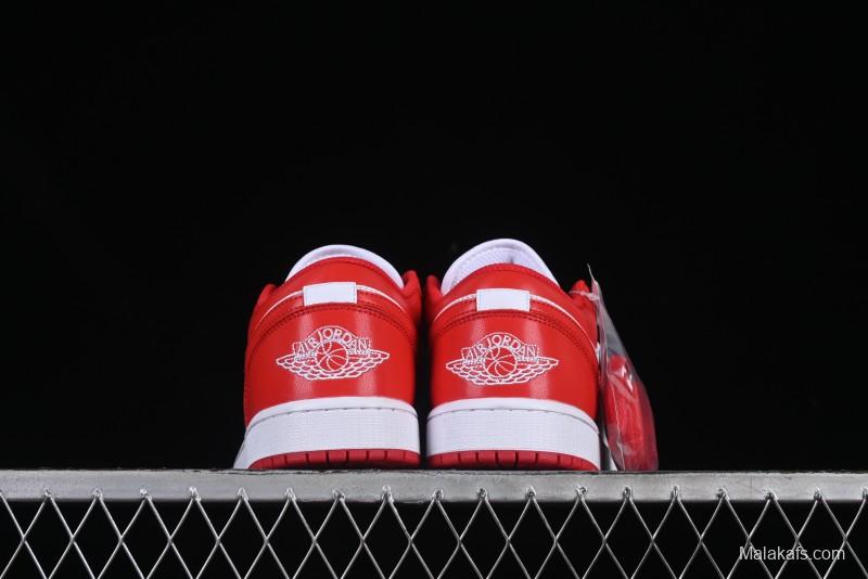 Nike Air Jordan 1 Low AJ1 White Red Casual Sneakers - 553558-166