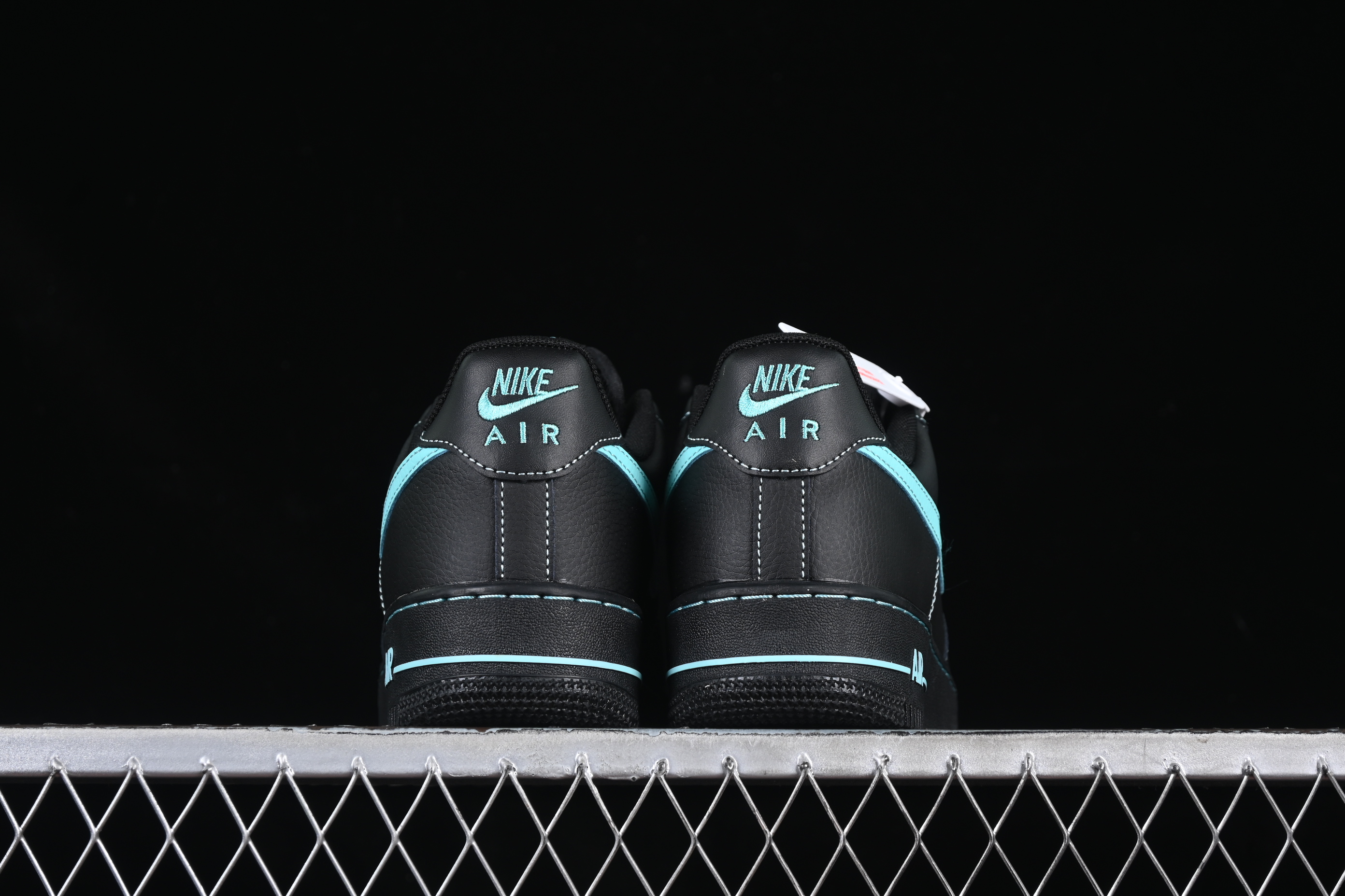 Nike Air Force 1 Low "Tiffany Blue" – Black & Aqua Classic