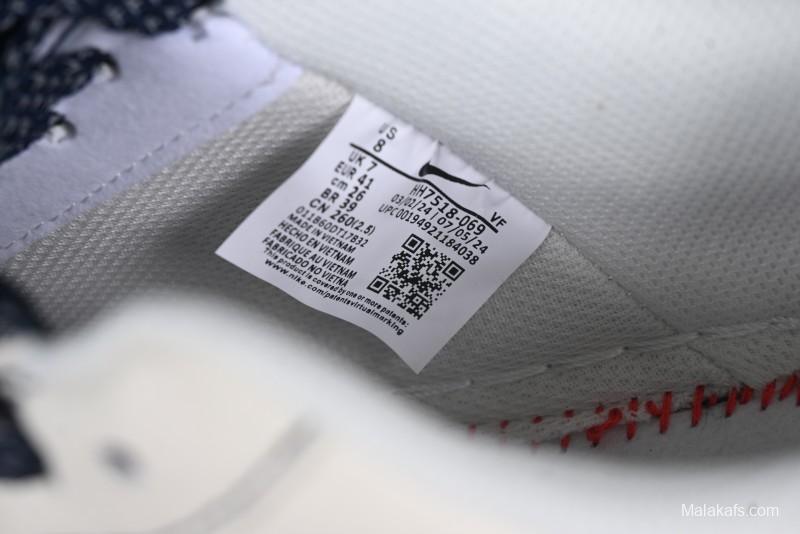 Nike Air Force 1 'Wave Swoosh' Edition – White & Navy**