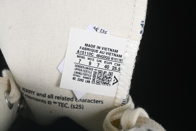 Converse Chuck Taylor All Star 1970s High Top Canvas Sneakers with Tom and Jerry Design - A15110C