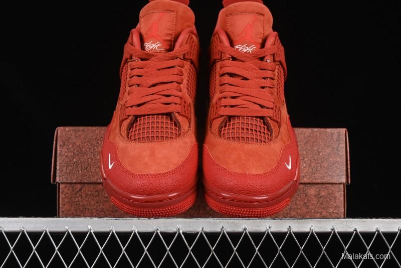 Nike Nigel Sylvester x Air Jordan 4 Retro High OG "Brick By Brick" Sneakers - HF4340-800