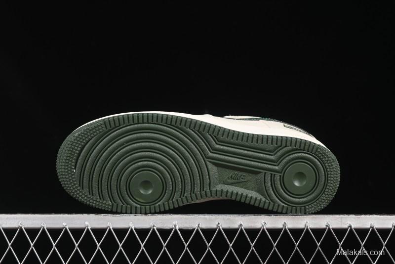 Nike Air Force 1 '07 Low Supreme Collaboration Green Camo Swoosh Casual Sneakers - KK1988-069