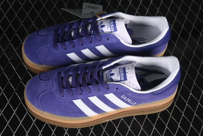 Adidas Originals Gazelle Bold IE0419 Low-Top Sneakers with Thick Sole for Casual Wear, Slip-Resistant and Durable