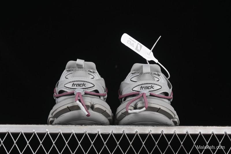 Balenciaga Track Sneaker Tess s.Gomma Res BI ALV/TIS EFF NUBUK/TIS E Waterproof Running Shoes - WTRHK1013