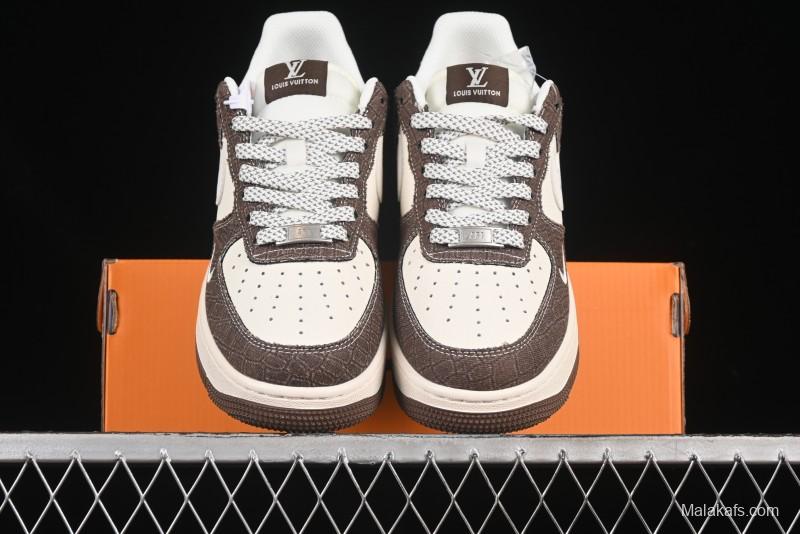 Nike Air Force 1 '07 Low LV Collaboration Beige Grid Casual Sneakers - XS1958-552
