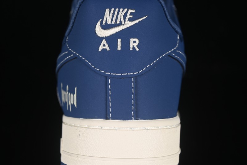 Nike Air Force 1'07 Low FOG Collaboration Beige Blue Ripple Casual Sneakers - KK1988-079