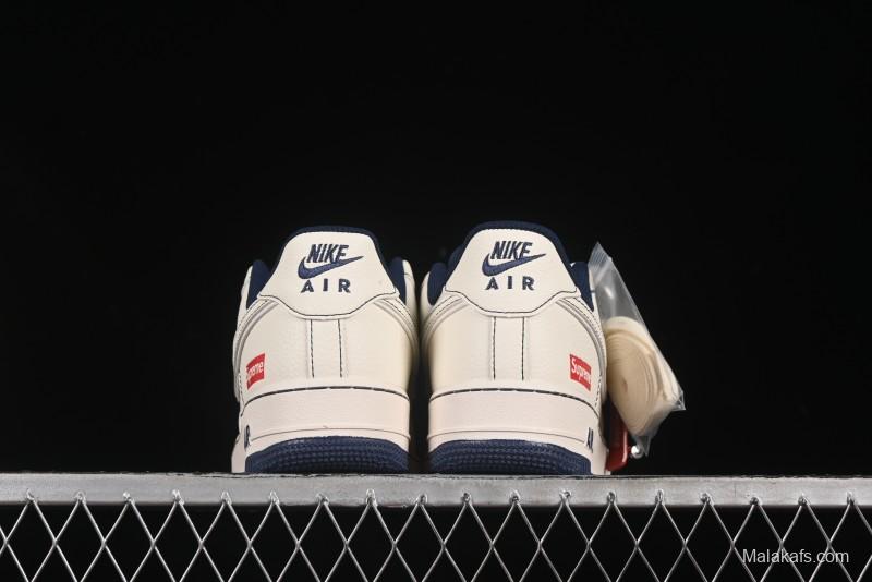 Nike Air Force 1 '07 Low Supreme Collaboration Casual Sneakers with Full-Length Air Cushion - HH7518-074