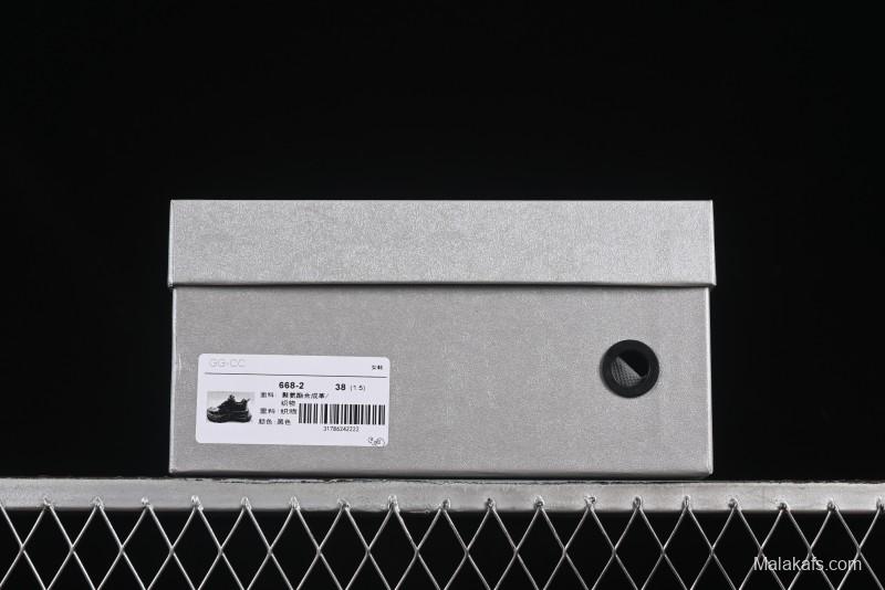 GG-CC 25ss New Platform Chunky Sneakers with 7CM Height Increase and Irregular Design - 668-2 Black