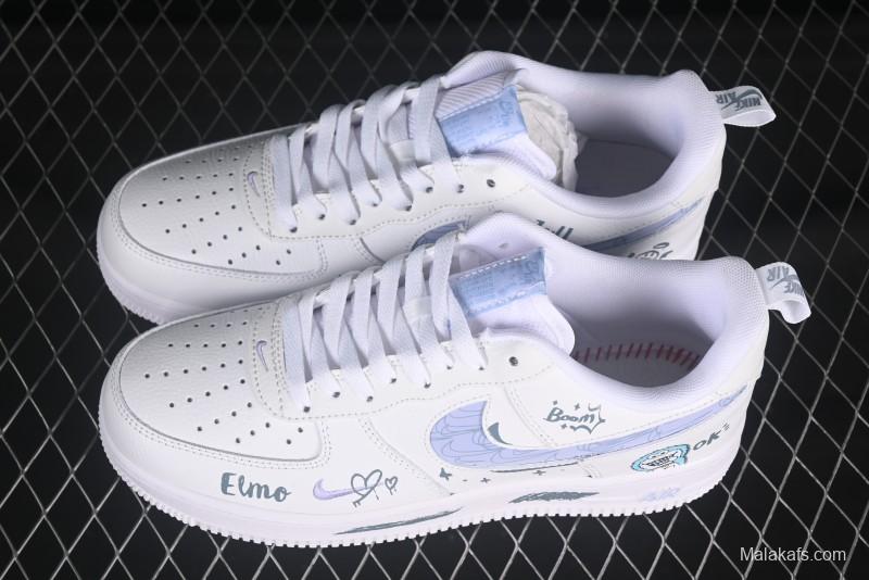 Nike Air Force 1'07 Low "Sesame Street" Custom Casual Sneakers - FB8971-080