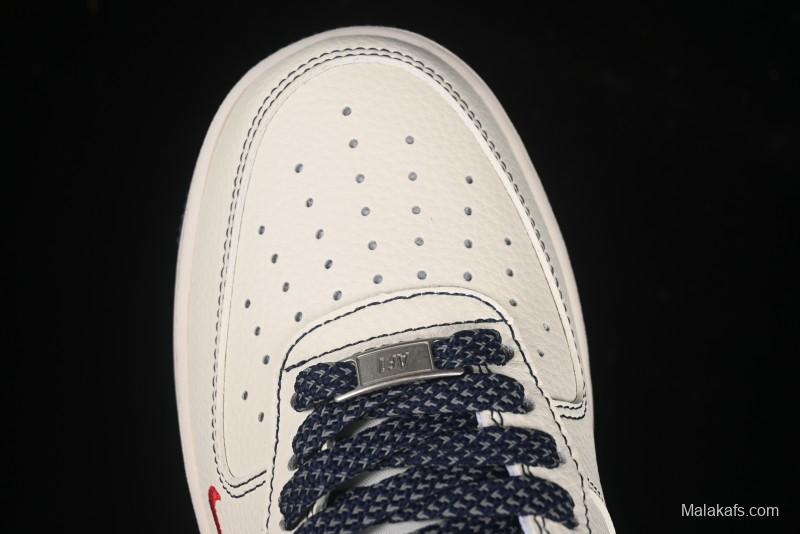 Nike Air Force 1 '07 Low Supreme Collaboration Casual Sneakers with Full-Length Air Cushion - HH7518-074