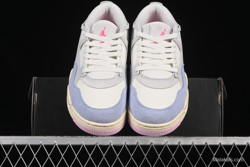 Nike Air Jordan 4 Remastered Retro Sneakers with Textile Mesh and Suede Upper - IB4466-025