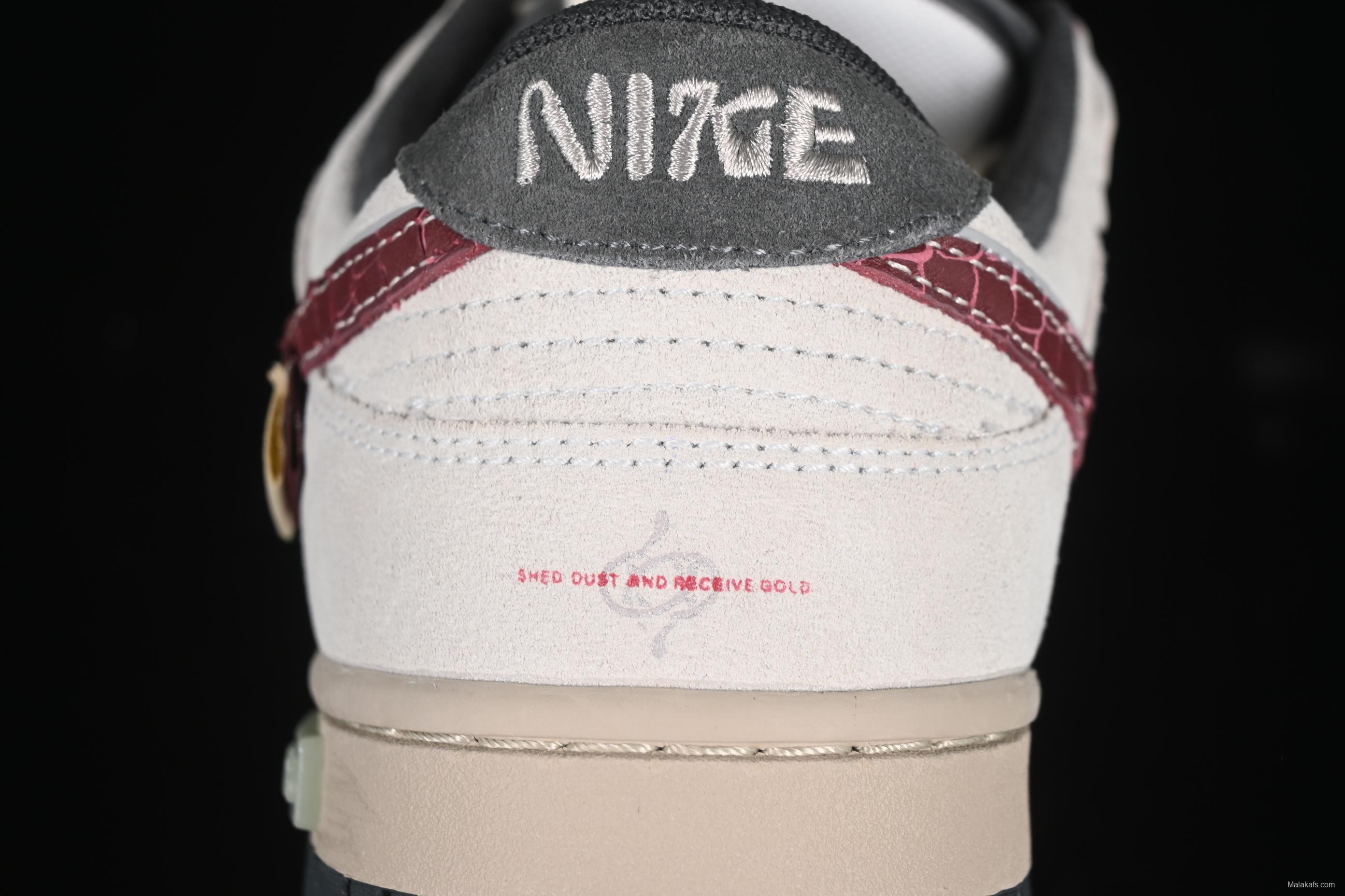 Nike Dunk Low Retro 'Double Swoosh' CNY Year of the Snake Panda Mischief Casual Sneakers - HV1800-101