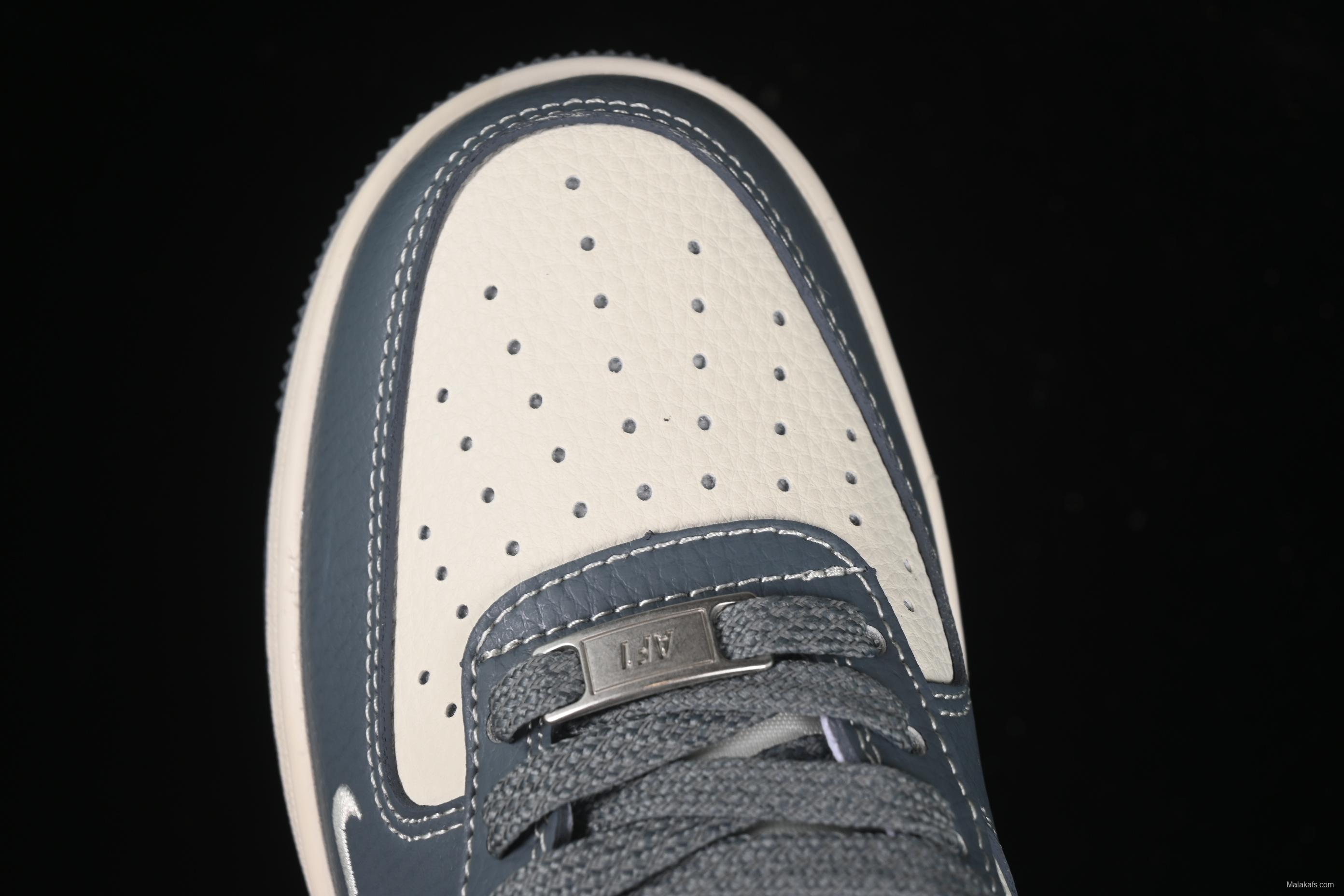 Nike Air Force 1 '07 Low Stussy Collaboration Grey Black Tail Low-Top Casual Sneakers - XS1958-553