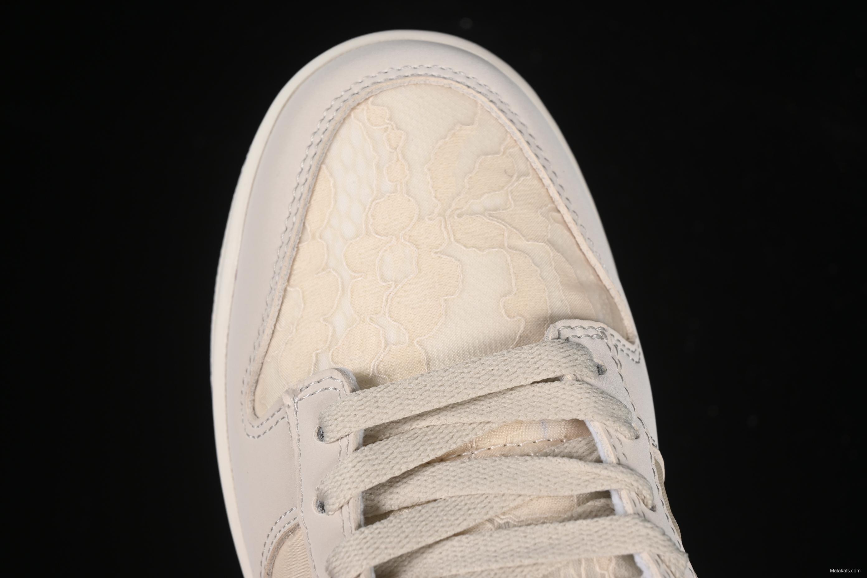 Nike SB Dunk Low Light Orewood Brown Lace Floral Skate Shoes - HJ5870-100