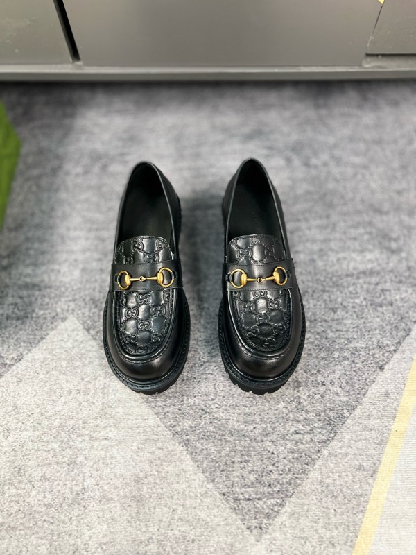 2024 Men Gucci Black Leather Formal Shoes MJ00300
