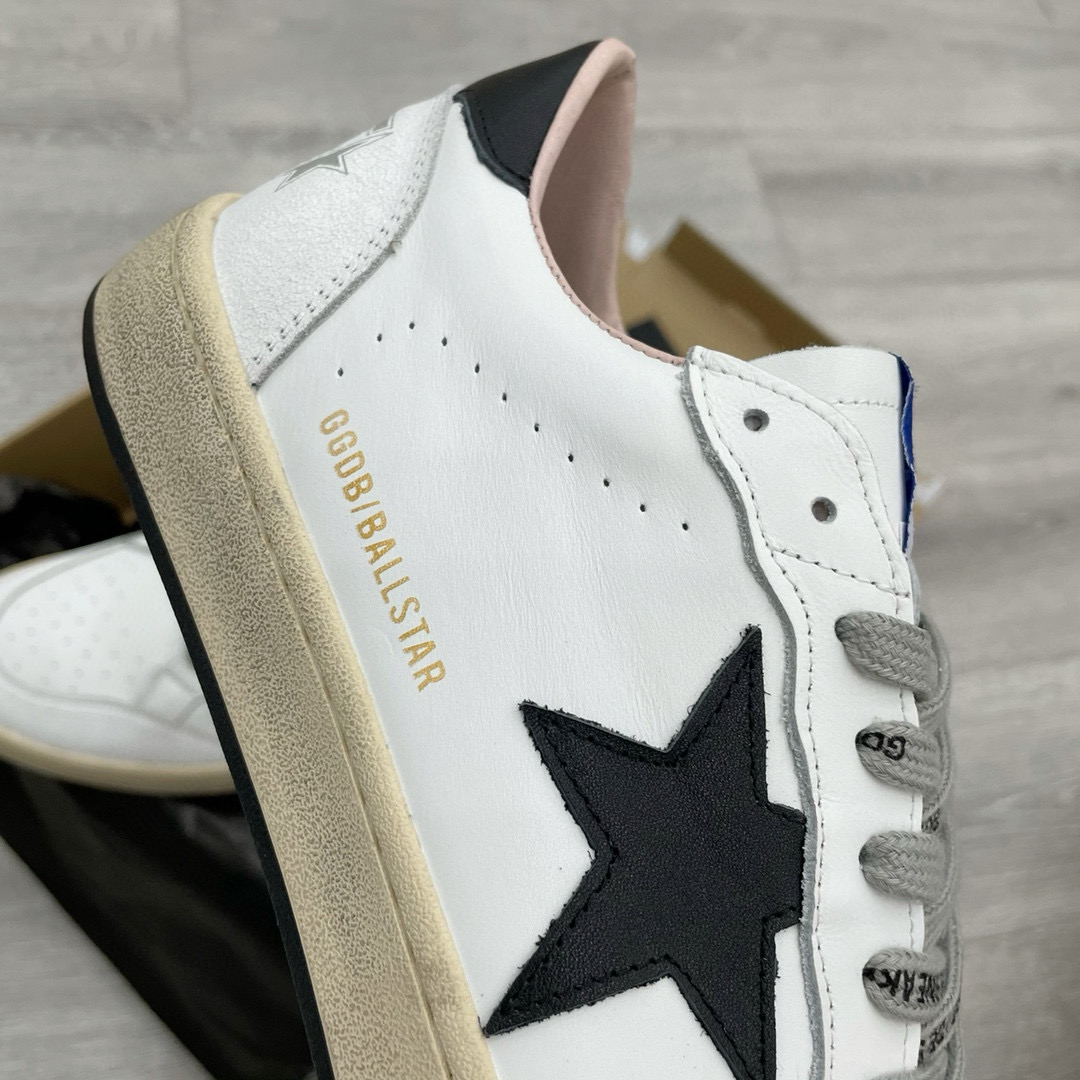 2024 Unisex GGDB White Black Leather Sneakers MJ00260