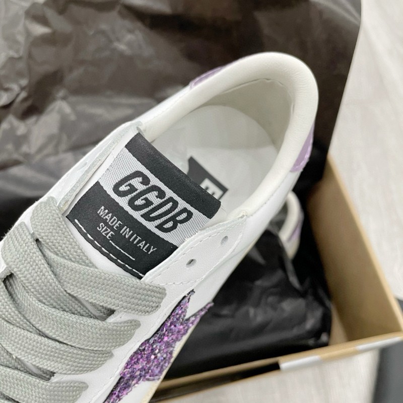 2024 Unisex GGDB White Purple Leather Sneakers MJ00260