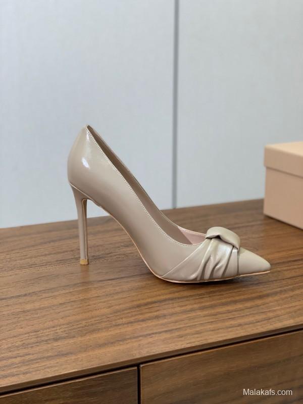 2025 Women Gianvito Rossi Beige Leather Pumps KFY00300