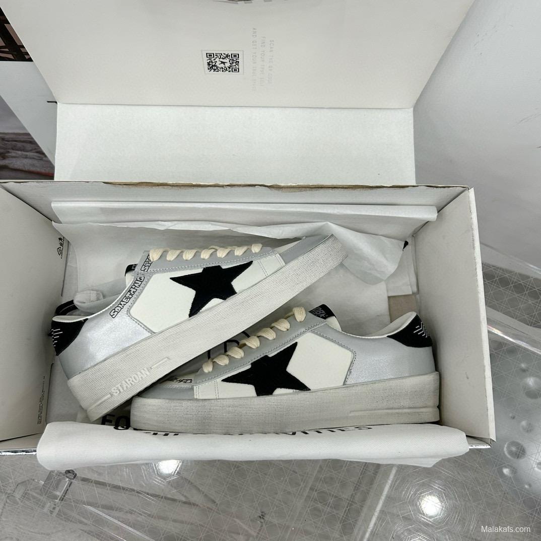 2024 Unisex GGDB White Black Leather Sneakers MJ00260