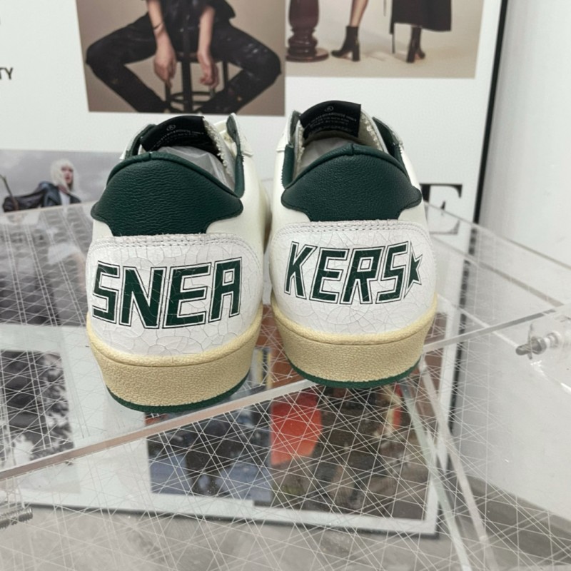 2024 Unisex GGDB White Green Leather Sneakers MJ00260