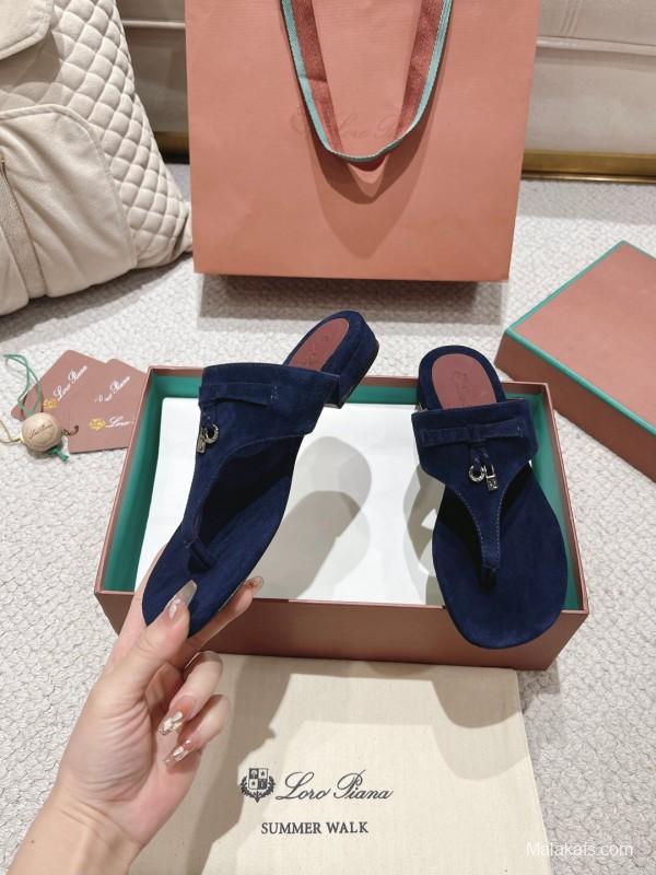 2025 Slippers LP Navy Velvet Slippers LY00300